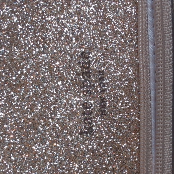 Kate Spade Nicola Gold Sparkle Shimmer Glitter Clutch Crossbody Bag - Picture 6 of 8